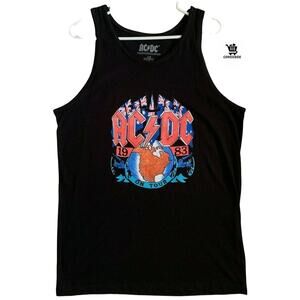 AC/DC 1983 On Tour Sleeveless Tanktop T-Shirt Adult Men's Size L NWOT